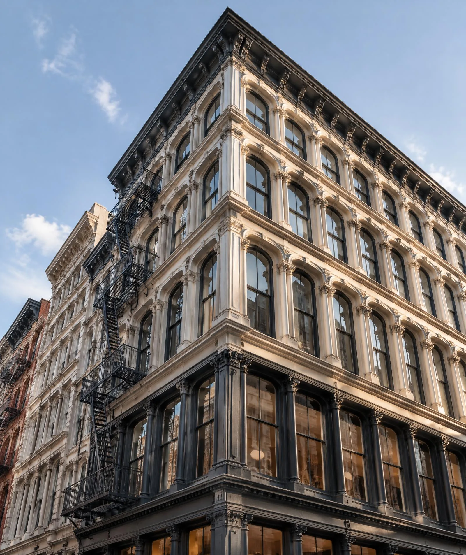 Historic cast-iron commercial architecture in SoHo, New York